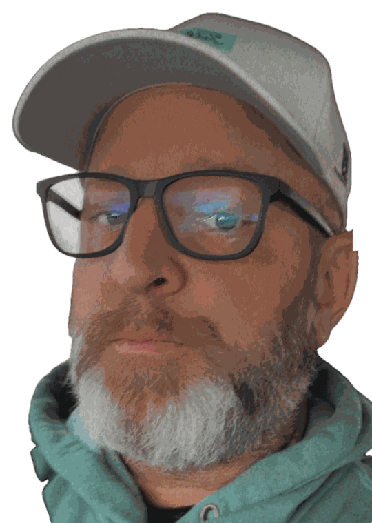 Zero Filter Dad, the host of the stream, in a white cap and green hoodie
